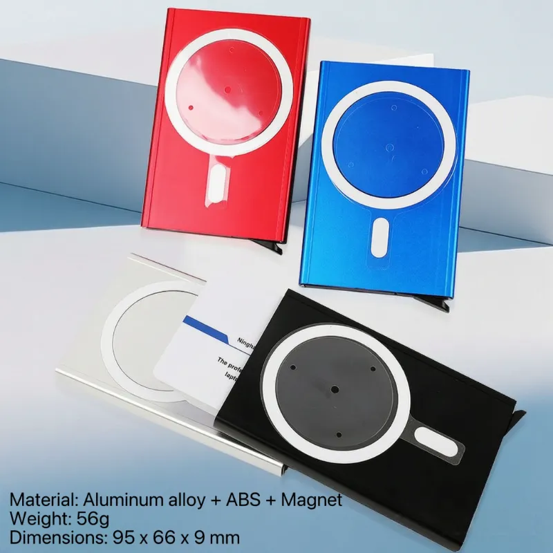 Porta-cartões pop-up automático de alumínio magnético